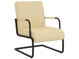 Cantilever Chair, Cantilever Chairs Vidaxl Creme Couro Artificial