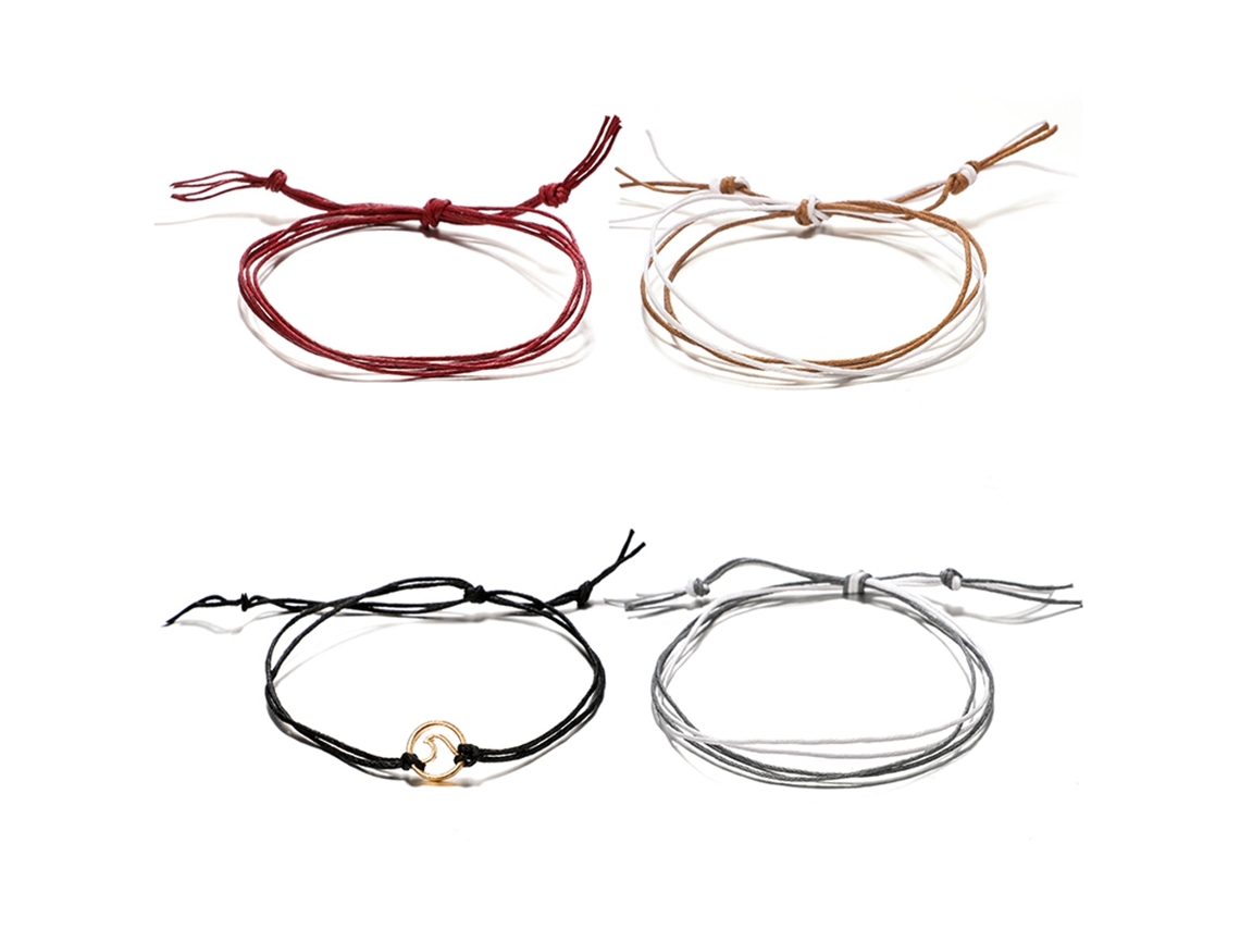 Pulseira Mulher Multicamadas Pingente Oco
