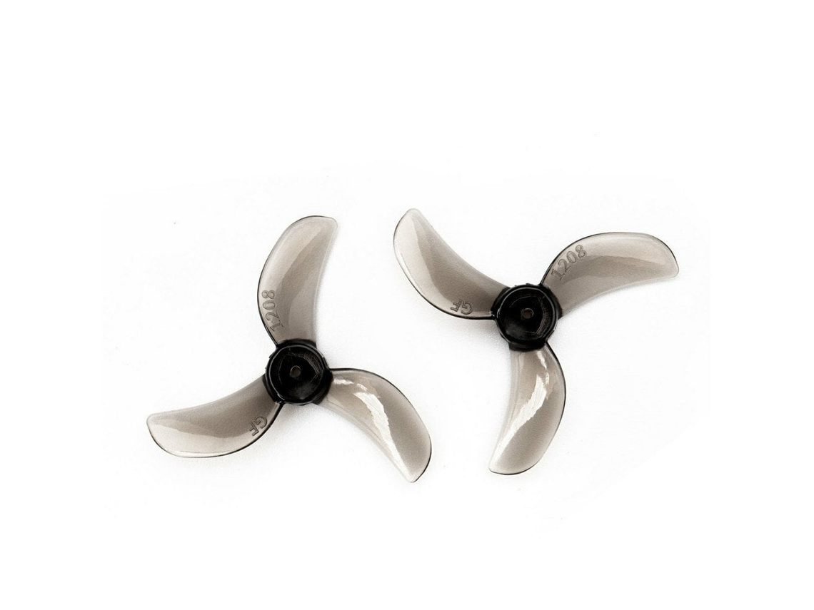 Hélice Gemfan 1208 31mm 4 Pás 0.8/1.0/1.5mm Transparente Vermelha 4 Pares para Motor 0802 25000kv Drone Whoop Diy Fpv MDUG (1.2")