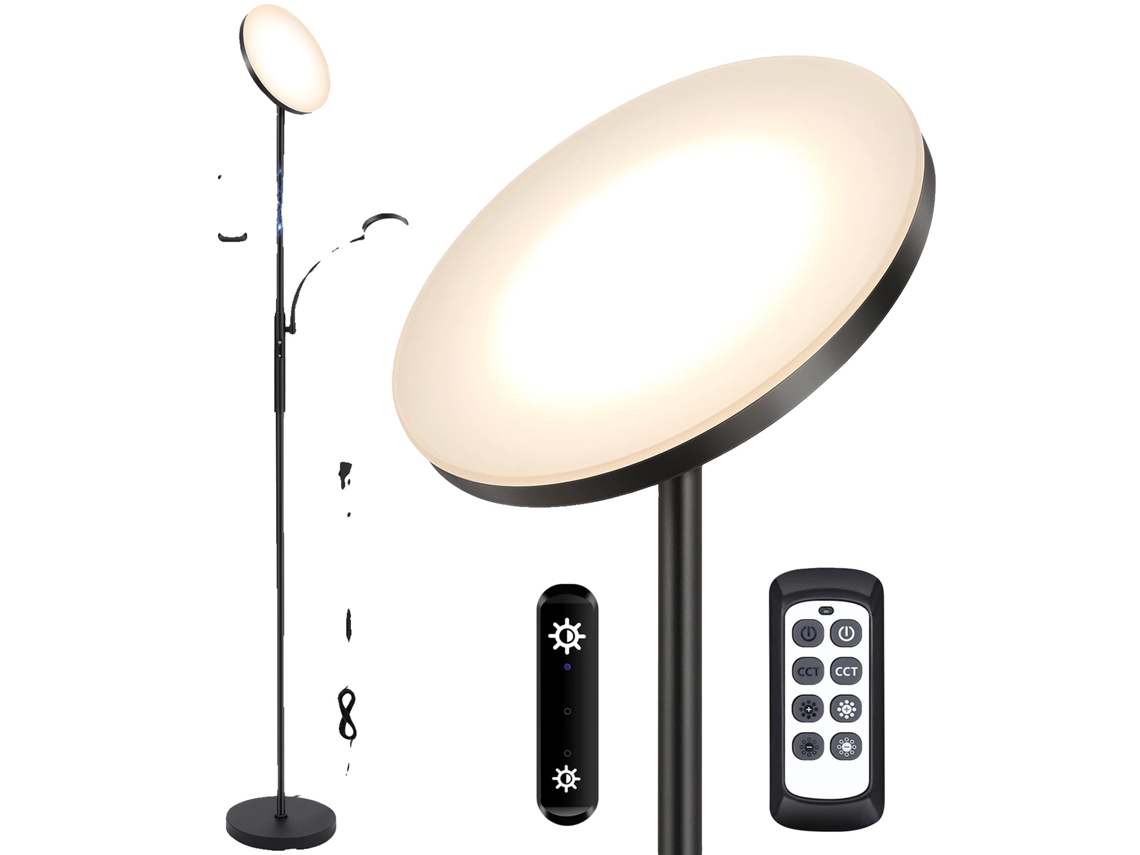 Luminã¡ria De Piso, Brilho Ajustã¡vel, Fontes De Luz Duplas, Plugue Eu Oem