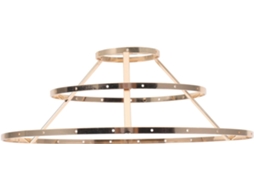 Suporte de Lâmpada de Três Níveis em Ferro Dourado de Alta Dureza, Design Retrô, Estilo Simples e Delicado. SFUSHOS