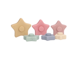 Brinquedo Empilhar de Silicone para Bebês, Blocos de Empilhamento Sensorial Sólido