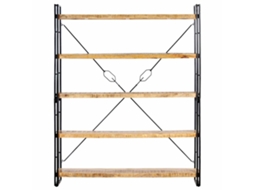 Vidaxl Estante Com 5 Prateleiras 140x30x180cm Madeira Mangueira Maciça