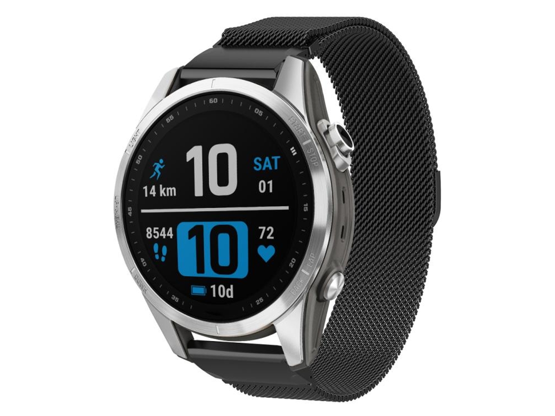 Bracelete para Garmin XIAOMOYU Fenix 8 / 7s / 6s / 5s Metal Milanês Ajuste Rápido Preta (20mm)