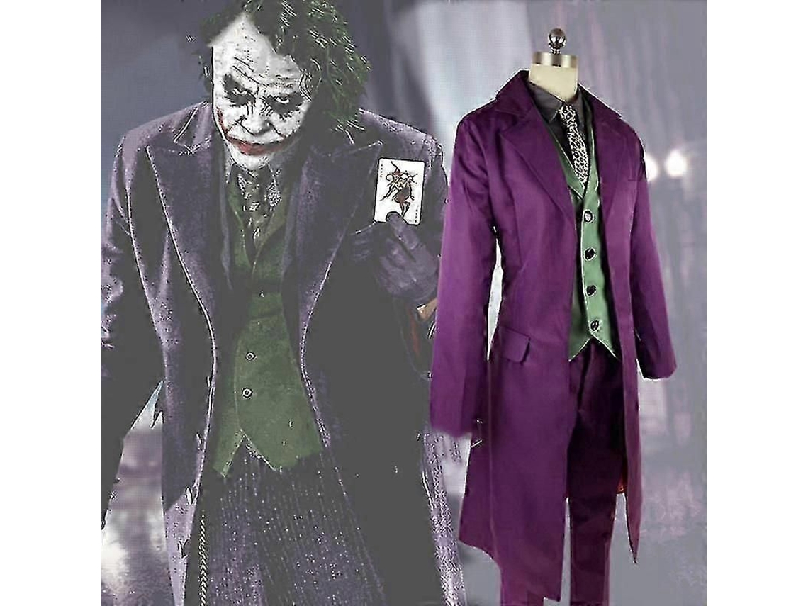 Coringa O Cavaleiro Das Trevas Costume Halloween Jaqueta Roxa Fantasia Homem Conjunto Completo H-man Conjunto Completo