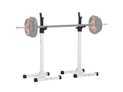 Suporte para Barras de Aço com 12 Níveis de Altura, Carga Máxima de 150 Kg, 52x48x105 160 Cm, Branco PONTOCASA