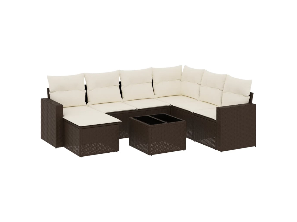 Garden Sofa Set, Garden Sofa Sets Vidaxl Marrom Rattan / Vime (n/a)