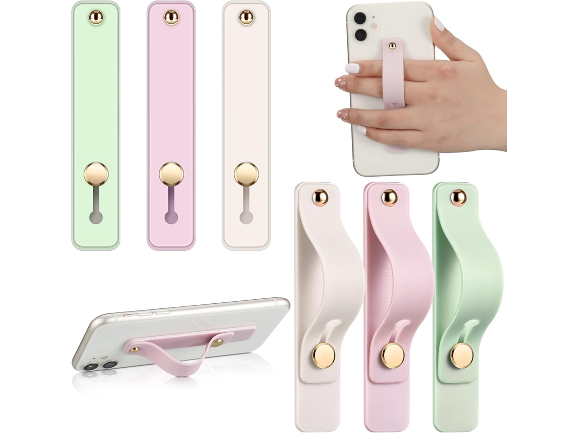 Conjunto De 6 Alças De Dedo Para Celular Com Suporte De Dedo Telescópico E Universal