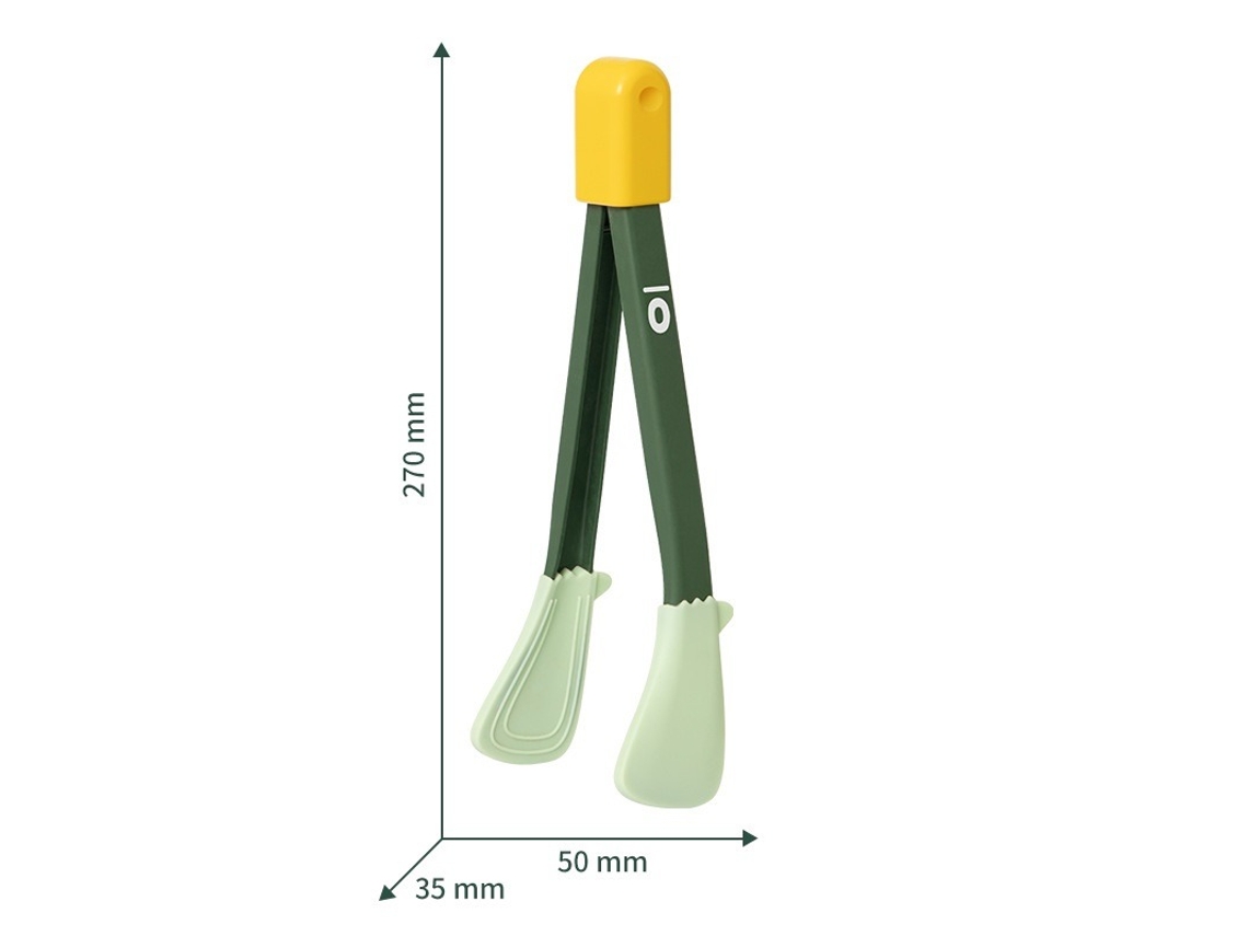 Lurelia Pinça Culinária Silicone 27 X 5 3,5 Cm Verde Resistente Calor