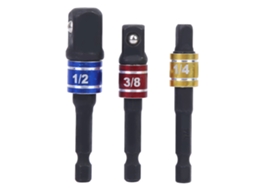 3 Peças Adaptador De Tomada Cr-v Aço Barra De Extensão Vermelho Amarelo Azul 1/2'' 3/8'' 1/4''