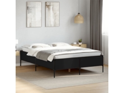 Vidaxl Estrutura De Cama 120x190 Cm Derivados De Madeira/metal Preto