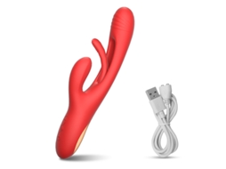 Vibrador de Ressonância de Três Pontos Masturbador Feminino Vermelho YIZHOOD
