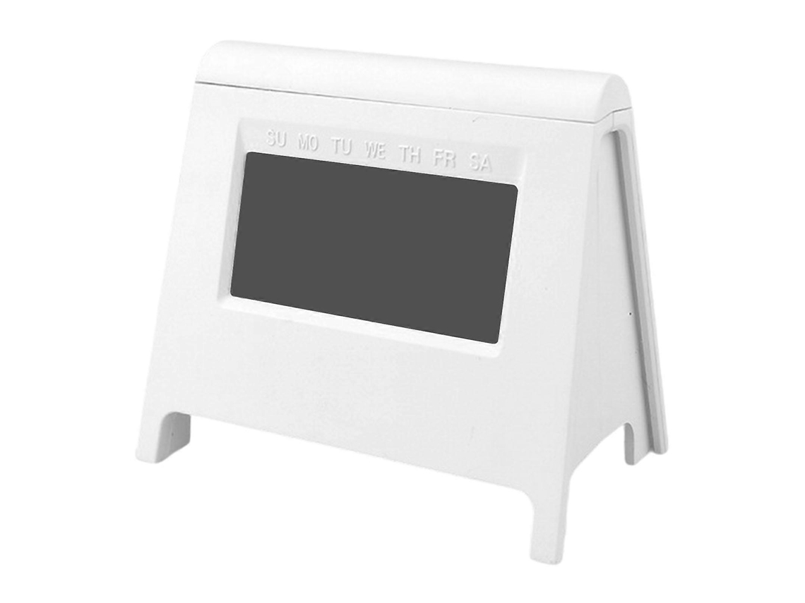 Convenient Auto Illuminating Alarm Clock For Easy Nighttime Time Check Compact Size Lcd Display Digital Table Clock Whitewhite