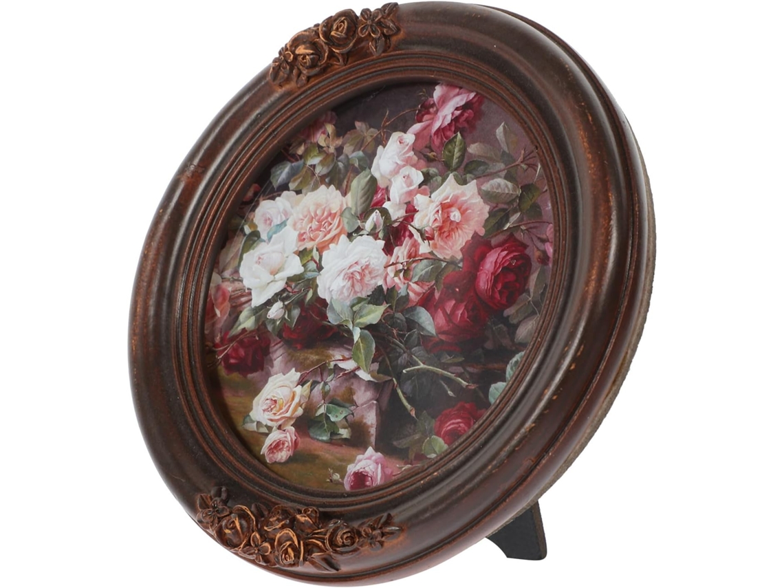 Porta Retratos Retrô Resina Elegante Suporte Traseiro Decoração Parede Estar Banheiro Mesa Sala GOKOCO
