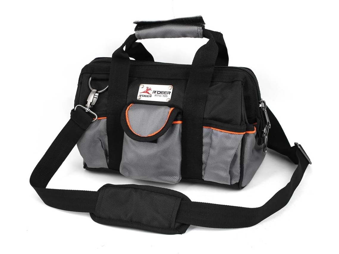 Bolsa Porta ferramentas para Transporte no Ombro, 32 Cm X 18 23 Preto cinza CHABERLU