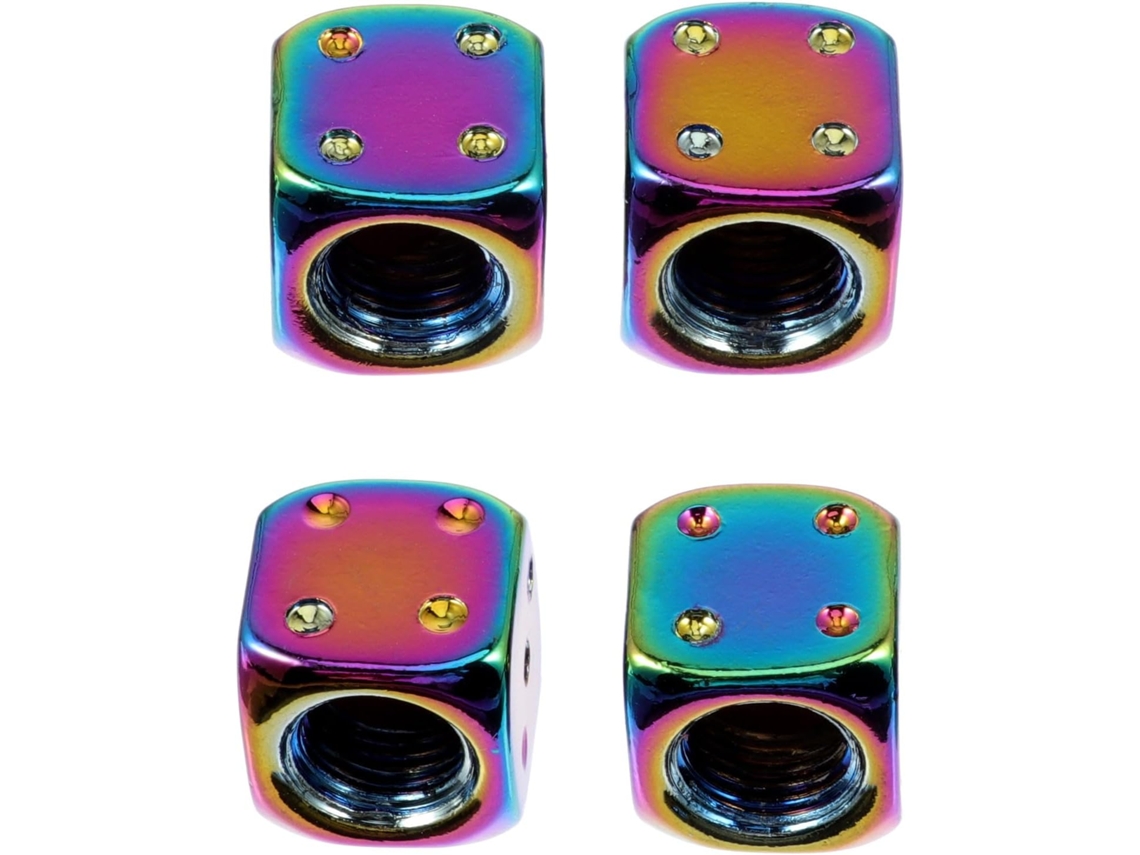 Conjunto de 4 tampas universais para válvulas pneumáticas em liga de alumínio.