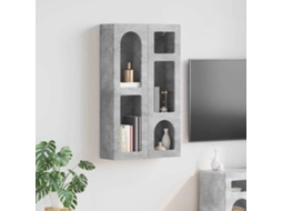 Vidaxl Armário Suspenso Elst Cinzento Cimento 59 X 20 X 100 Cm