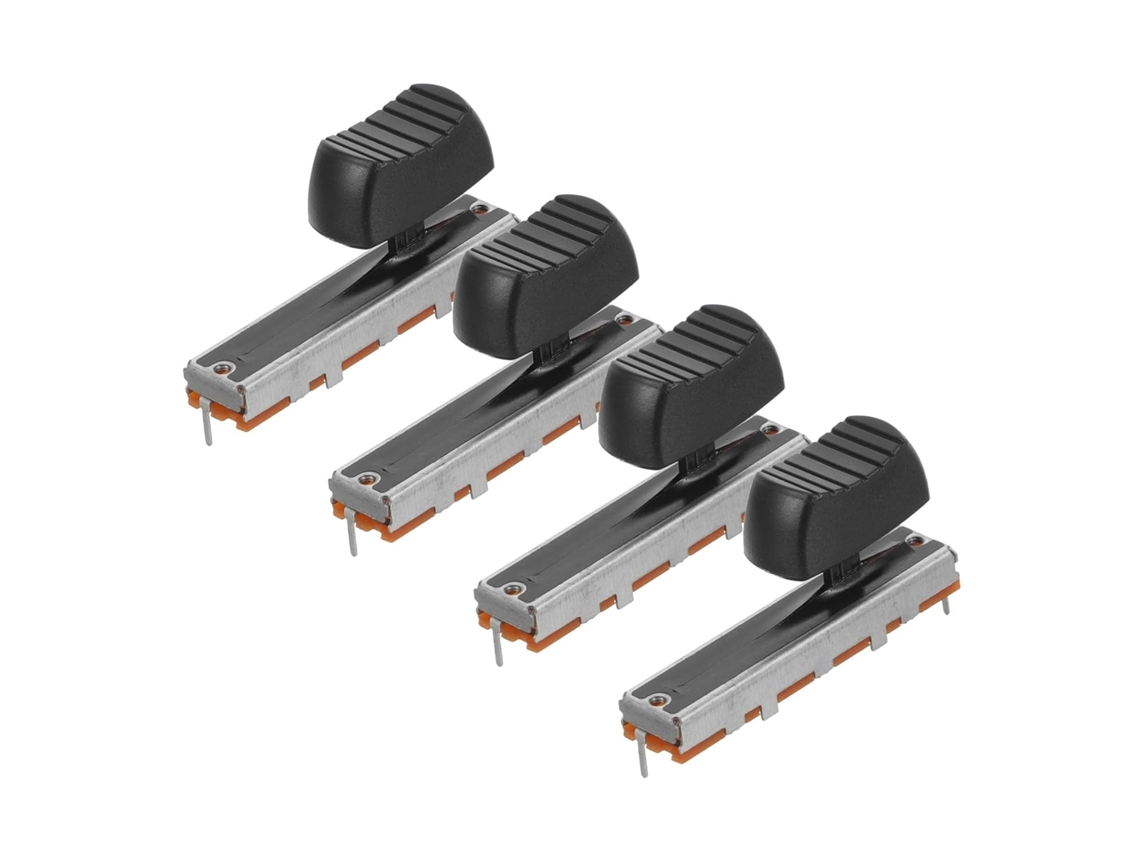 Potenciômetro Deslizante De Metal De 4 Peças Para Controle De Volume Estéreo Em Mesas De Mixagem.