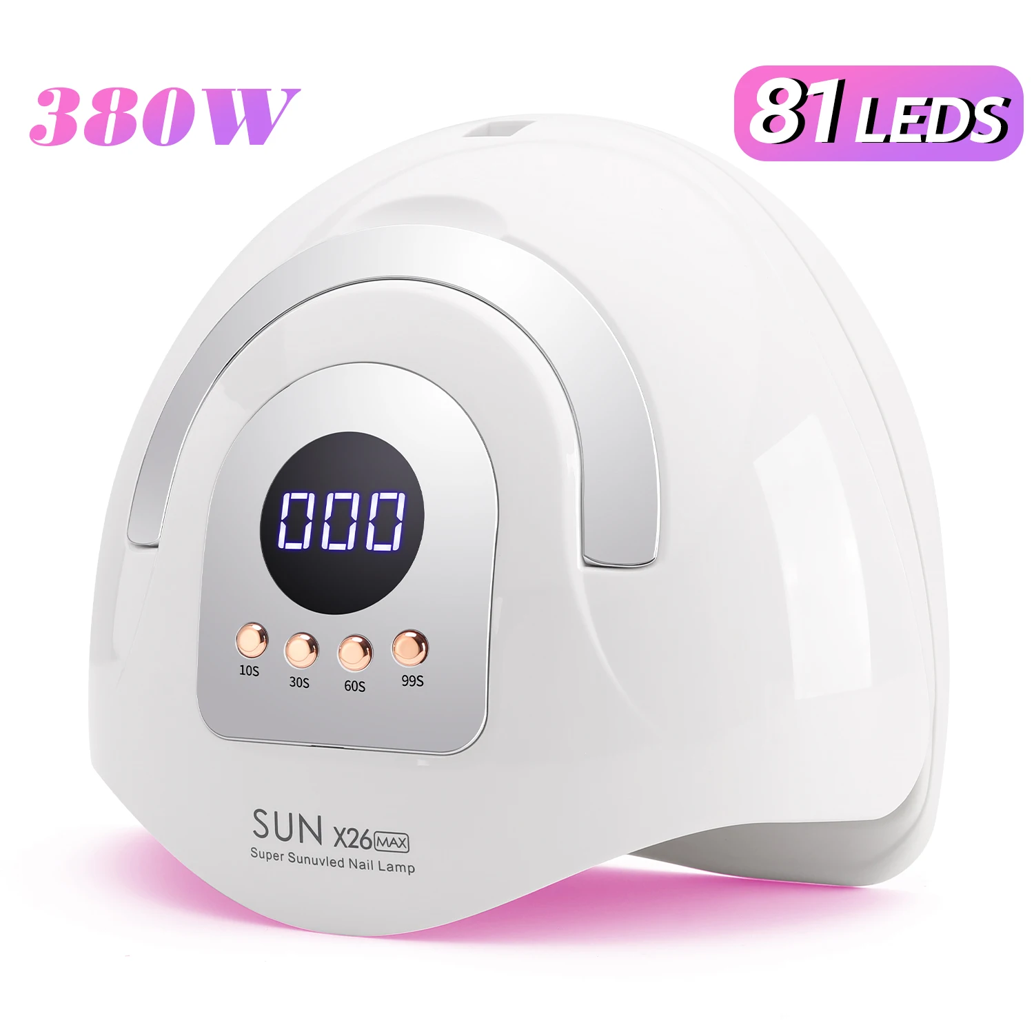 Lâmpada De Unhas Com 81 Lâmpadas Led E Design Com Alça.