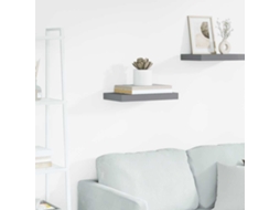 Vidaxl Prateleira De Parede Suspensa 40x23,5x3,8 Cm Mdf Cinzento