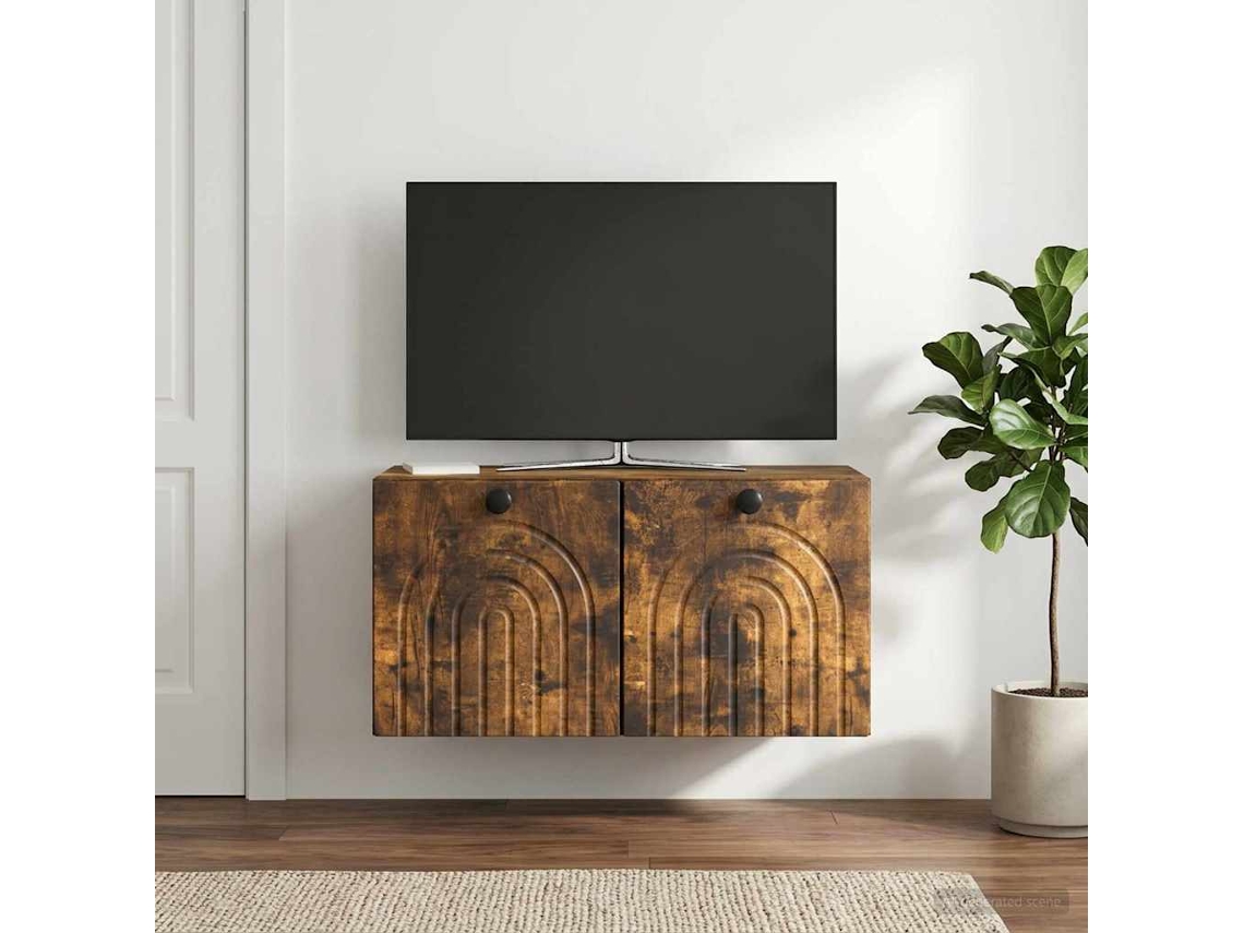 Vidaxl Gabinete De Tv De Parede Carvalho Fumado 59,5 X 31 X 30 Cm