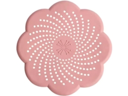 Filtro de Ralo em silicone rosa com anti entupimento para banheiro e pia AQUAFORGE