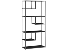 Estante 7 Prateleiras Estrutura Aço Estilo Industrial 180cm Preta