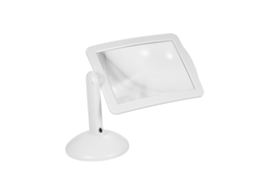 Lupa de leitura 3x para página inteira com 2 LEDs, luminária de mesa, lupa de parede Wallfire