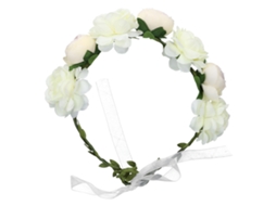2026 cinta de Cabelo de Corona Floral Ajustável Guirnalda Artificial para Mulher Cor Branca