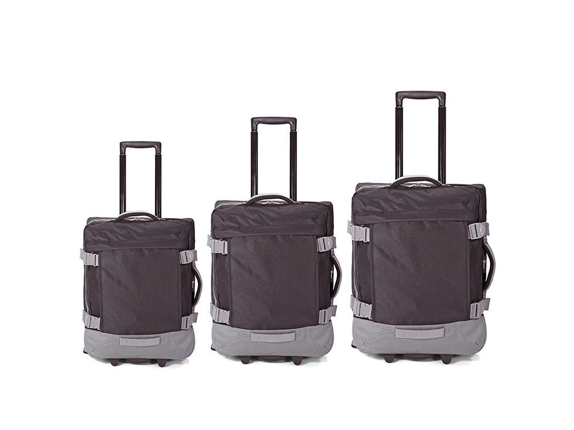 Conjunto Benzi Bz5850n Mala, 3 peças flexíveis, 2 rodas, cabine de 50 cm, média de 60 cm e grande de 70 cm, altura telescópica, preto.