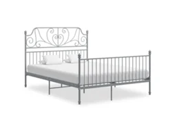 Bed Frame, Bed Frames Vidaxl Cinzeto Metal (160 X 200 Cm)