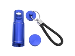 Cinzeiro de Bolso Portátil com Chaveiro Retrátil Liga de Alumínio para Viagem, Camping, Hiking Prata