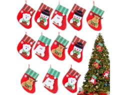 Medias Navideñas, Adornos Navideños,medias Navideñas, Juego De 12 Medias Navideñas Decorativas Para Árboles De Navidad,chimeneas
