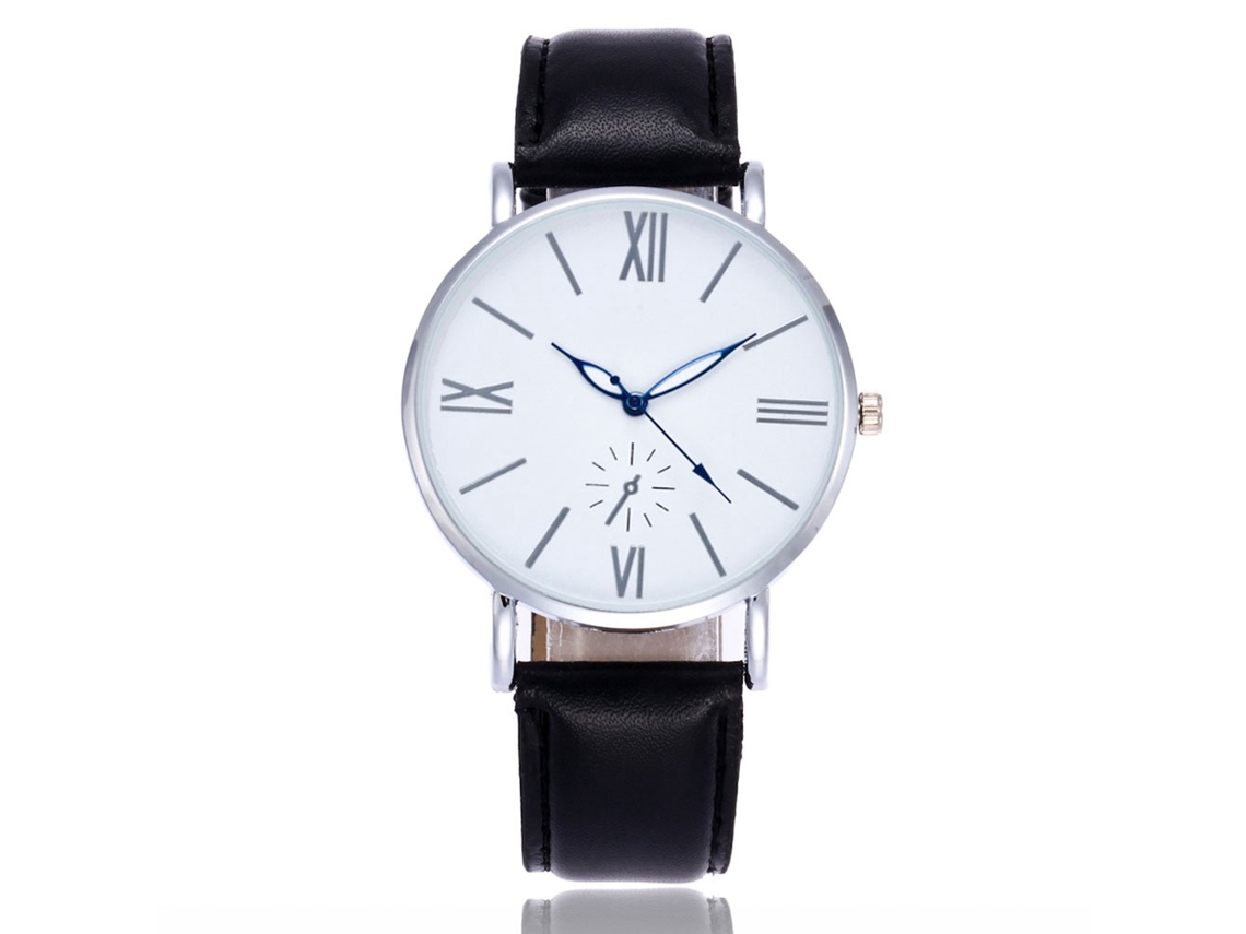 Relógio de quartzo clássico e elegante para homens, ideal para presente (marrom)
