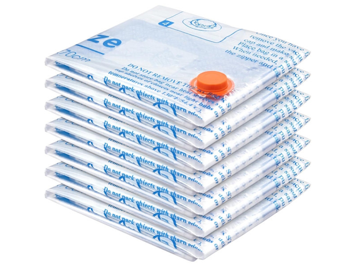 Conjunto De 7 Sacos Para Armazenamento A Vácuo, Sacos De Vedação Que Economizam Espaço, Sacos De Compressão Herméticos Para Roupas
