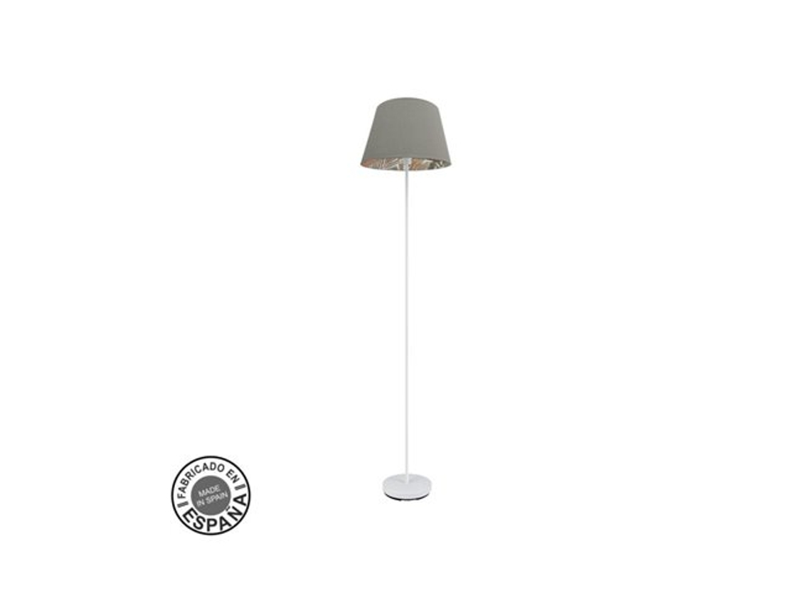Tunez Salon Foot 1xe27 Branco/estampado Cinza Fabrilamp