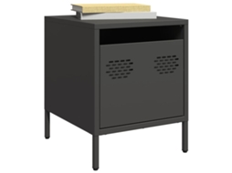 Vidaxl Mesas De Cabeceira 2 Pcs 35x39x43,5 Cm Aço Preto