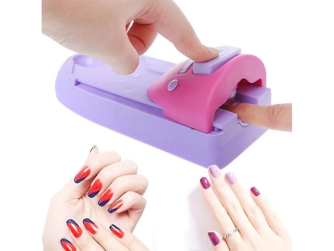 Kit de Impressora de Artesanato para Unhas Diy com 6 Placas de Padrões e Esmaltes
