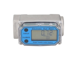 Medidor de vazão digital de turbina de 1 polegada, 10-90 l/min, para combustível e medicamentos.