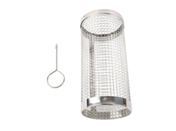 Cesta Churrasco Inox Resistente Calor Gancho 20cm