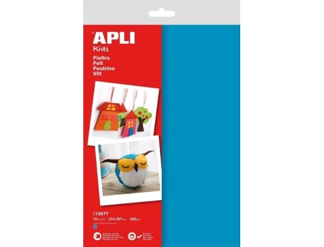 Livro Blister 10 Hojas Fieltro A4 Azul Apli De Desconocido (espanhol)