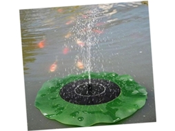 Fonte Solar Para Lago Em Formato De Folha De Lótus, 7v 1,4w, 200l/h | Vidro Temperado E