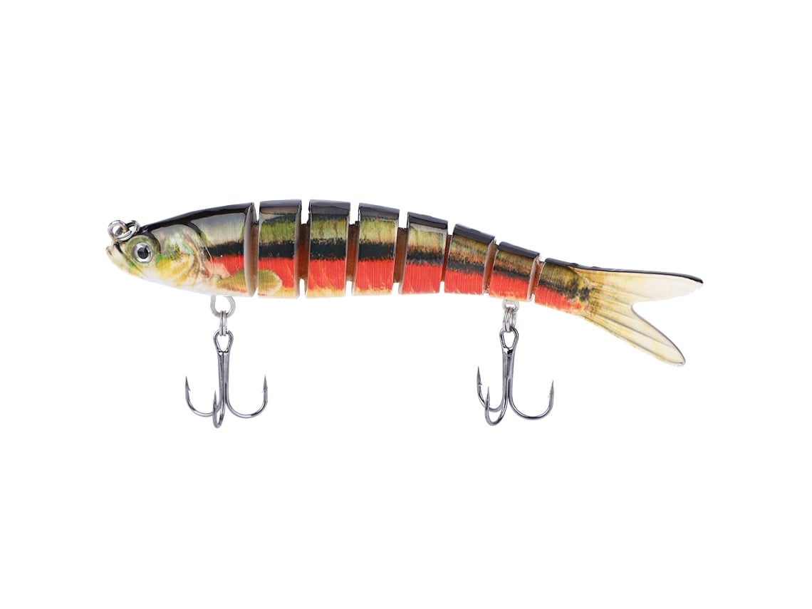 Isca Artificial de Pesca de Plástico 13.7cm com 8 Seções S/MARCA