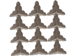 Toddmomy Conjunto De 12-protetores Canto Em Metal Antigo Para Móveis, Proteção De Borda Caixa, Design Vintage Resistente