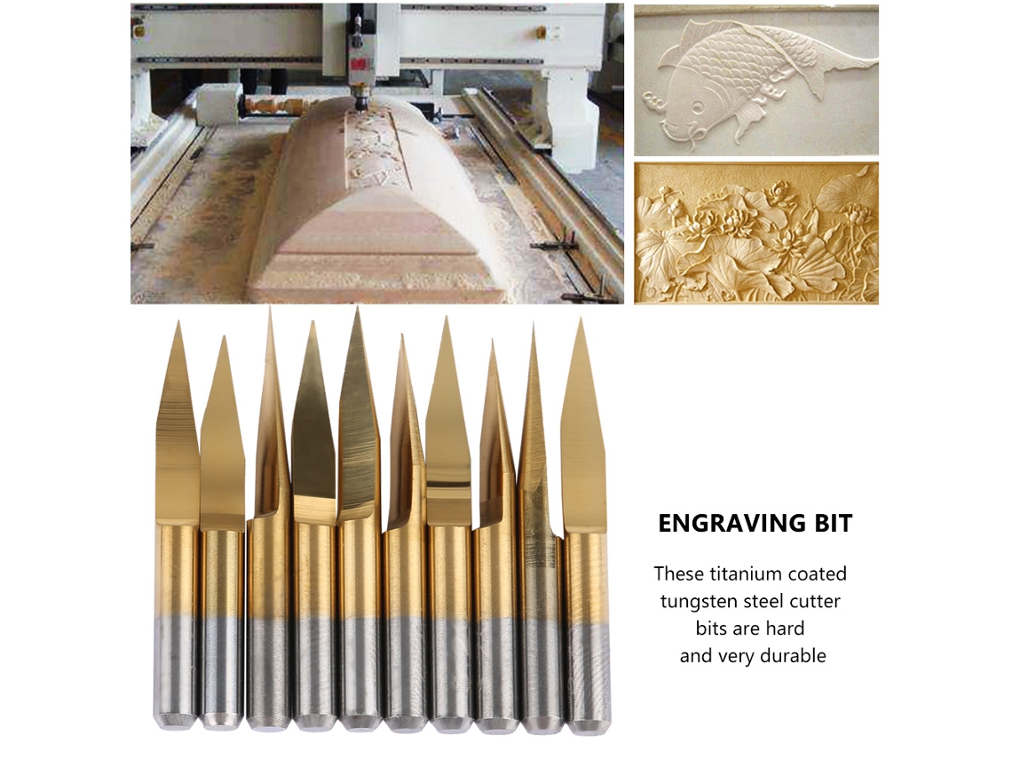Ferramentas De Escultura Cnc Laxiscreed Com Revestimento Em Titânio E Aço Tungstênio