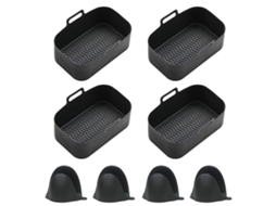 KOFIHETY Revestimento De Cesta Para Air Fryer Em Silicone Acessório Reutilizável E Seguro Para Forno De Ar