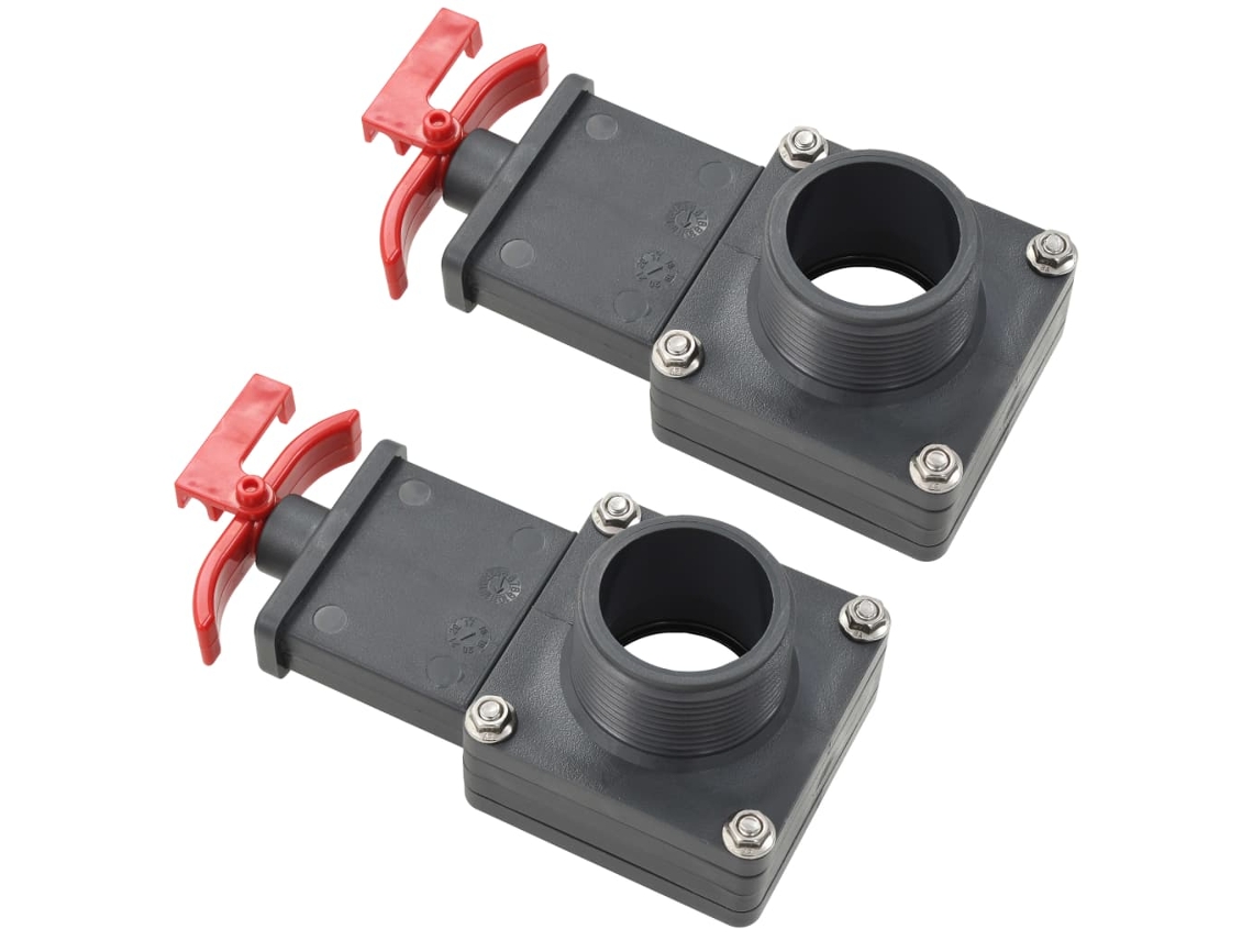 Vidaxl Válvula De Regulação Para Piscina 2 Pcs 38 Mm