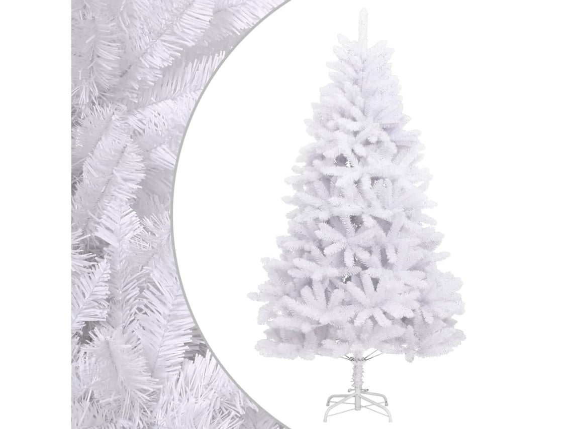 Árvore de Natal VIDAXL artificial articulada com suporte branco (210 cm)