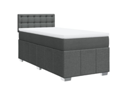 Cama com Molas/colchão 90x190 Cm Tecido Cinza escuro MAISON EXCLUSIVE