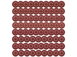 Conjunto De Lixas Com 80 Folhas Lixa Nylon Para Lixadeiras Orbitais Aleatórias Ø 125 Mm 40/60/80/100/150/180/240/320(10 Cada Granulometria)